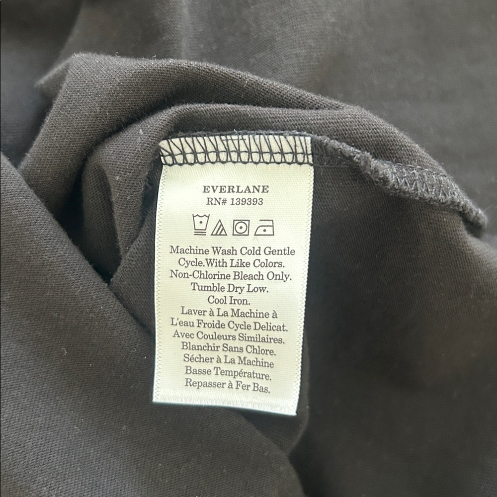 Everlane Classic Black Midi Dress Size Medium - Picture 3 of 4
